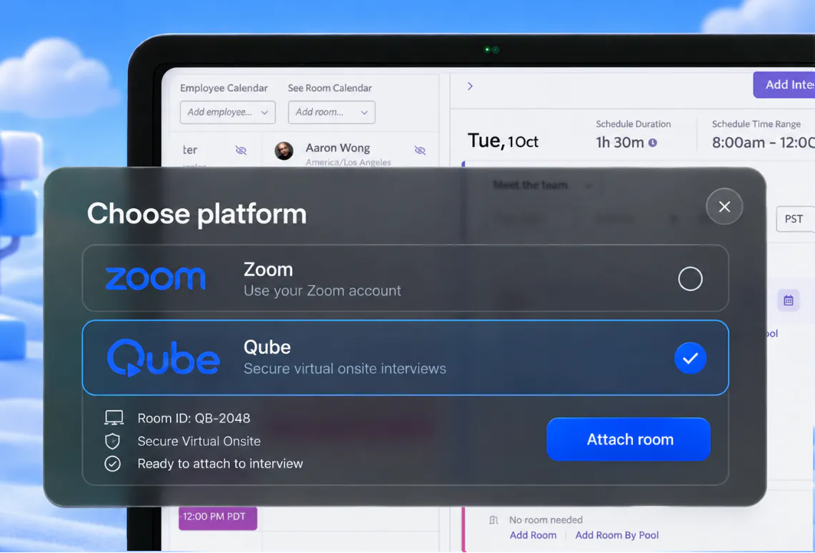 Qube attaching to a meeting room in your existing workflow